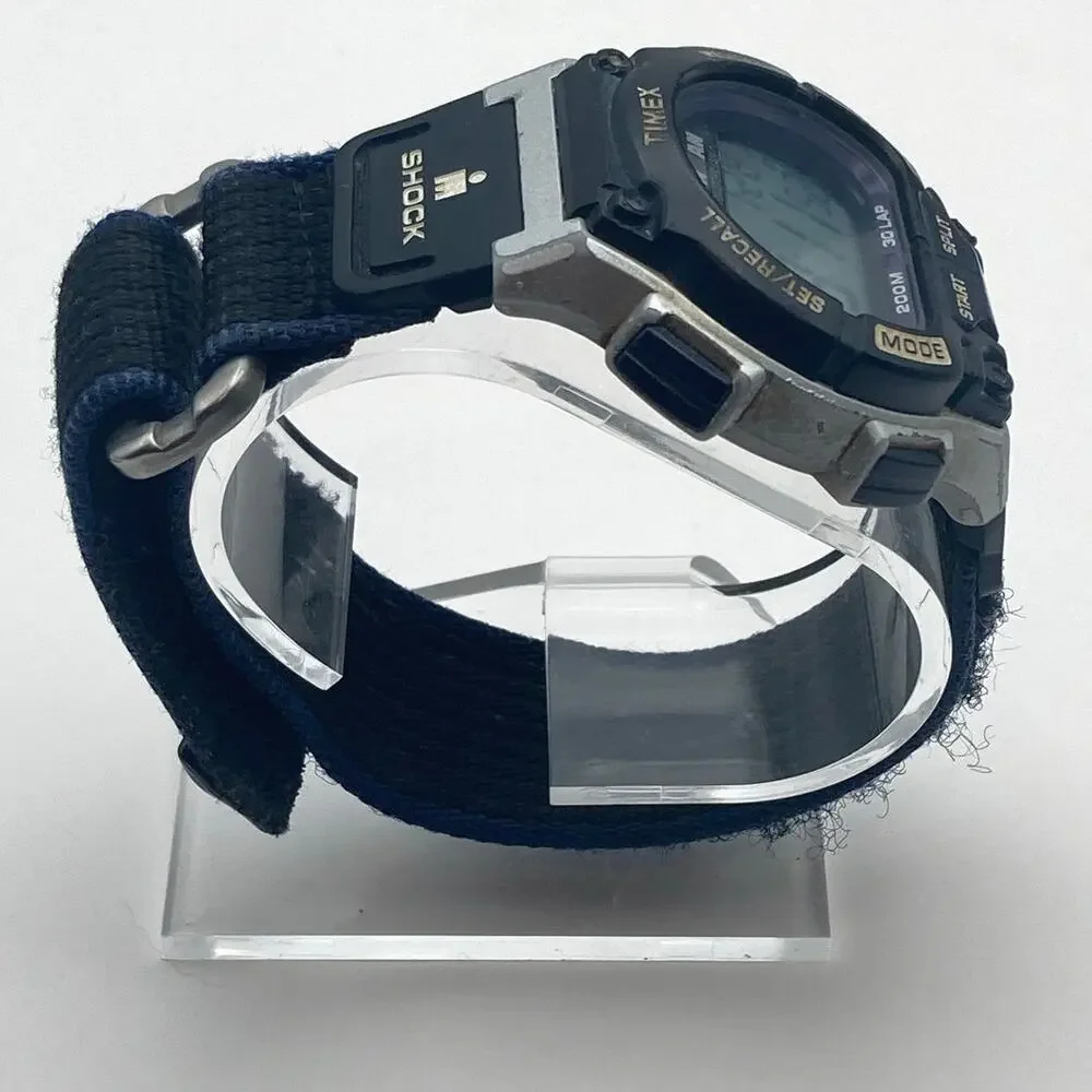 Timex Ironman Triathlon Shock Mens Digital Sport Watch 30 Lap WR 200m Adjustable